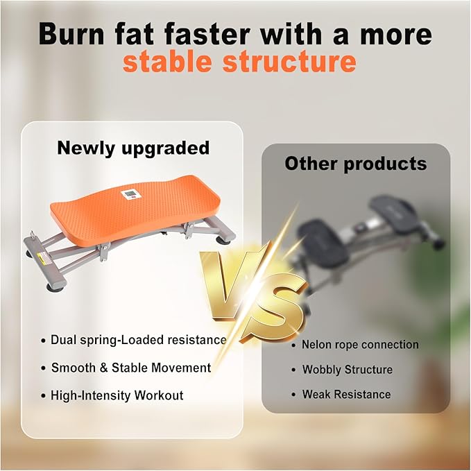 Ski Balancing Machine & Balance Board Trainer - Heavy-Duty 300LB Capacity Wobble Board with Resistance Bands & LCD Display for Cardio, Core and Full-Body Workouts