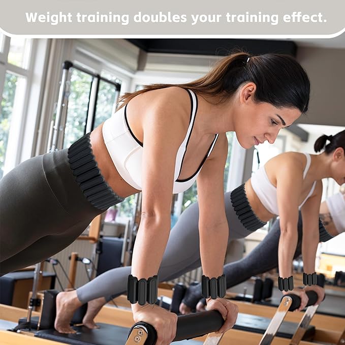 Silicone Adjustable Weighted Belt for Women & Men – DIY Weighted Walking & Exercise Belt with Removable Weights – Gym, Strength Training, Yoga, Hiking – Free Weight Adjustment for Wrist & Ankle