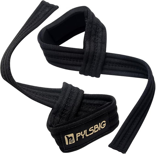 Gym Lifting Straps for Weightlifting, Bodybuilding, Powerlifting & Deadlift - 4mm Padded Neoprene Wraps, Nylon Non-Slip Wave-Shaped Fabric - Extra Wrist Support for Men & Women, 24inch