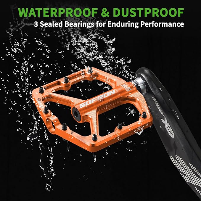 MTB Bike Pedals, Lightweight Bicycle Pedals for BMX/MTB -Universal Lightweight Aluminum Alloy Platform Pedal