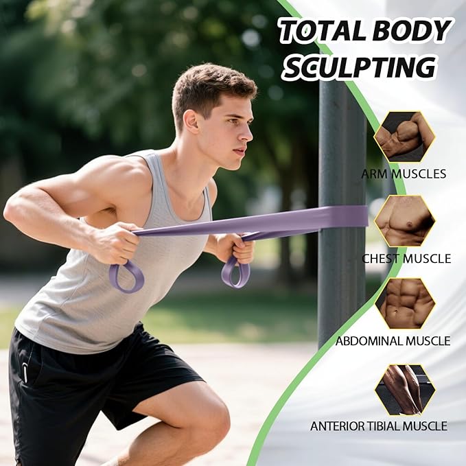 LEEKEY Resistance Bands Set for Pull-Up Assistance & Full-Body Training, Multi-Level Exercise Bands with Bag for Home Workouts, Physical Therapy, Strength Training (Men/Women)