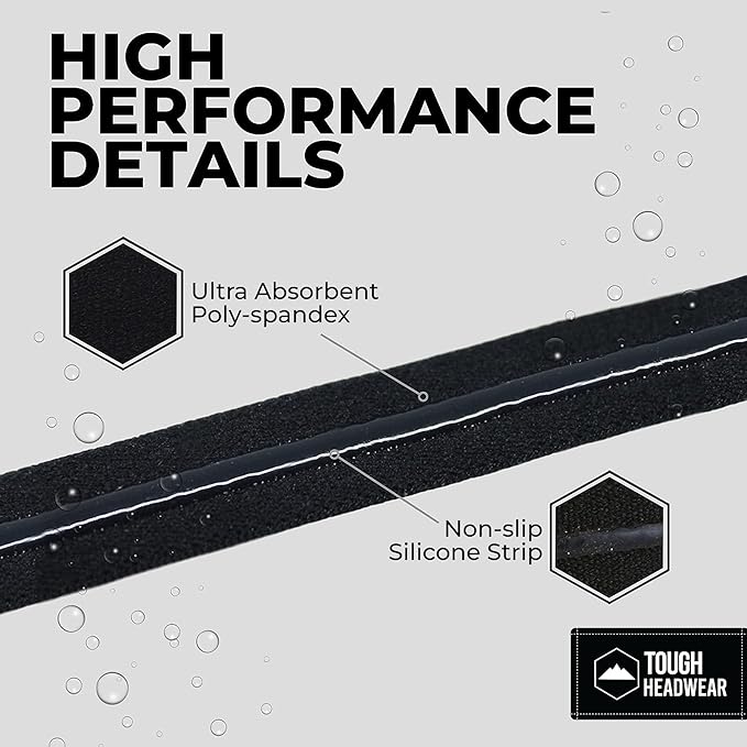 Thin Elastic Sports Headbands - Workout, Running, Soccer for Women & Men