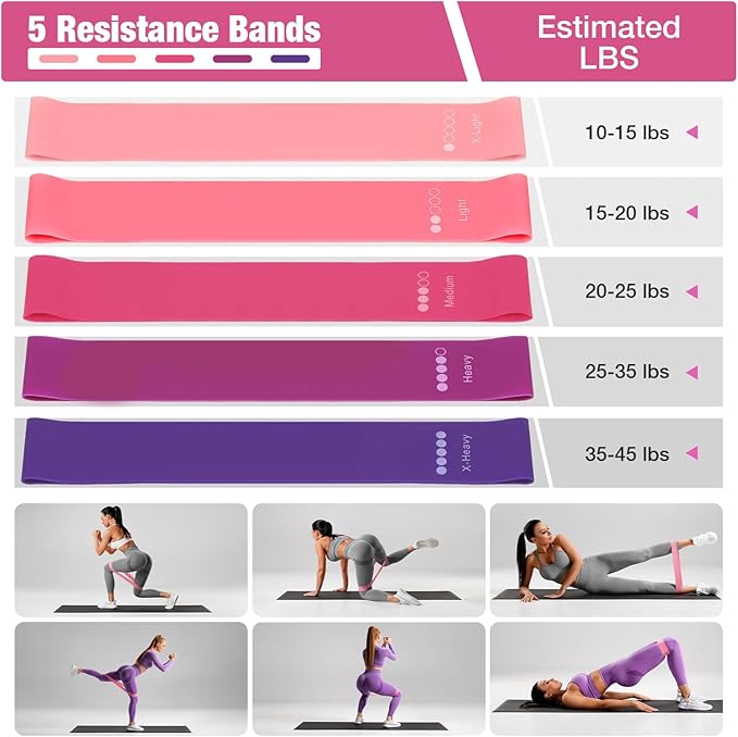 ASIEIT Home Pilates Kit for Women, Pilates Ring and Ball Set with 5 Resistance Bands, 9.8β Ball, 14.96'' Magic Circle, Pilates Equipment Set for Strength, Toning and Flexibility