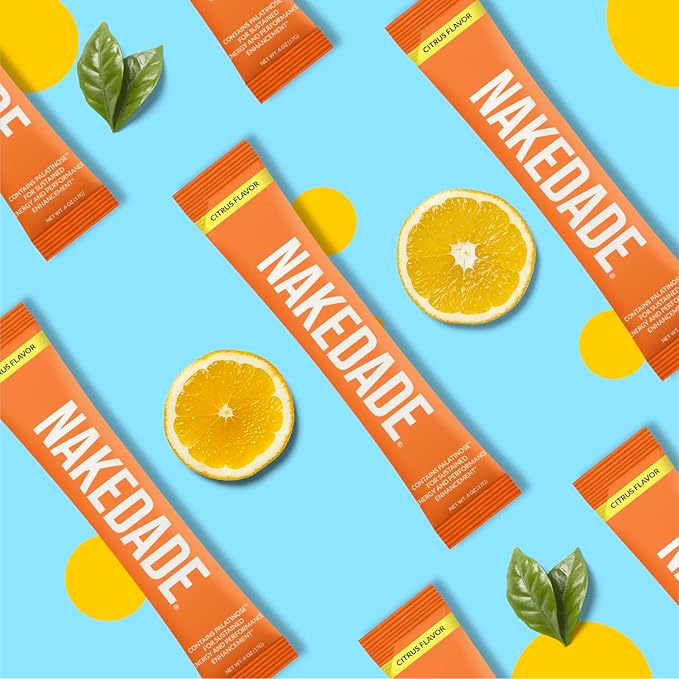 Nakedade Citrus – Performance Enhancing Sports Drink Powder - Electrolyte Powder – No GMOs or Artificial Sweeteners, Gluten-Free, Soy-Free, Dairy-Free –