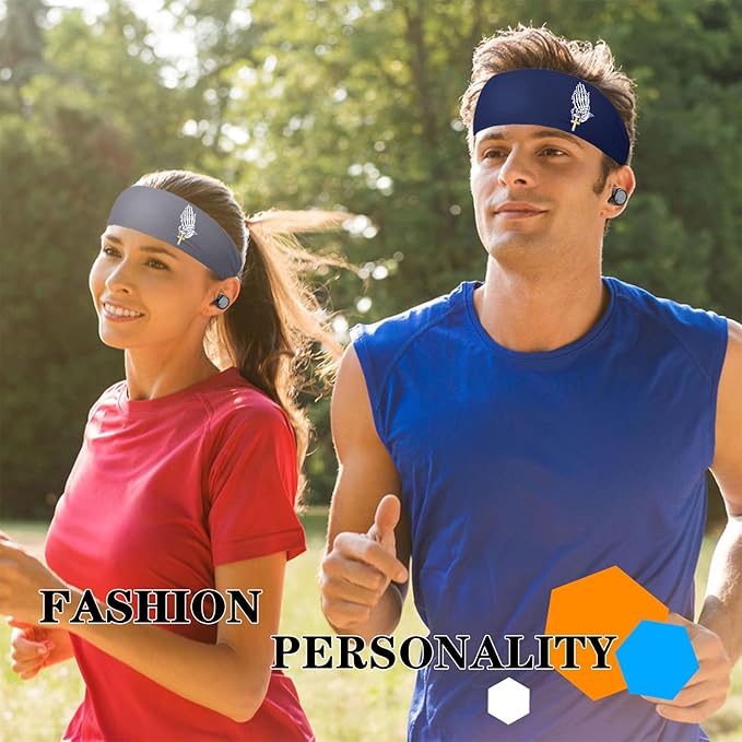 3pcs Sports Sweat Bands Headbands Men Head Sweat Band Headbands for Men Skull Sweatbands Mens Women