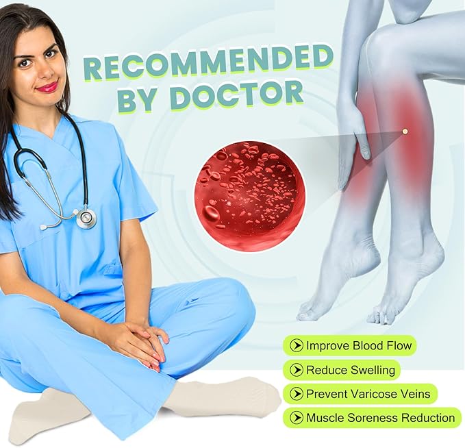 Iseasoo Copper Compression Socks (15-20 mmHg) for Men & Women - Running, Hiking, Cycling, Travel - Improves Circulation