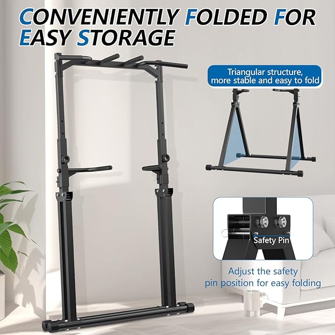 Pull Up Station Pull Up Bar for Home Gym Equipment Dip Station Power Tower Strength Training Fitness Equipment