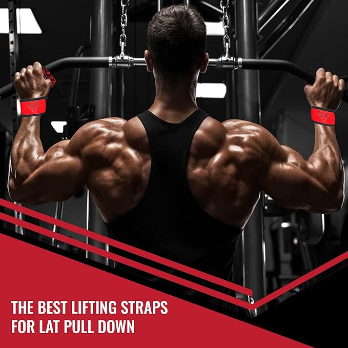 Bear Grips Lifting Straps - Gym & Weightlifting Straps for Men & Women, Deadlift Support, 2 Pairs