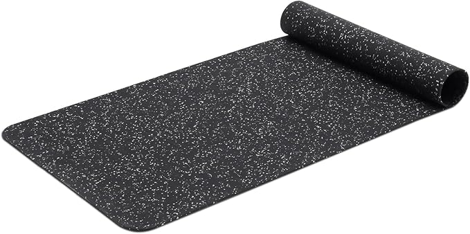 Treadmill Mat for Hardwood Floors - 100% Recycled Rubber Mat for Home Gym Flooring, Durable Workout Fitness Mats, Walking Pad Exercise Bike Equipment Mat, Non-Slip 0.16" Thick, Grey