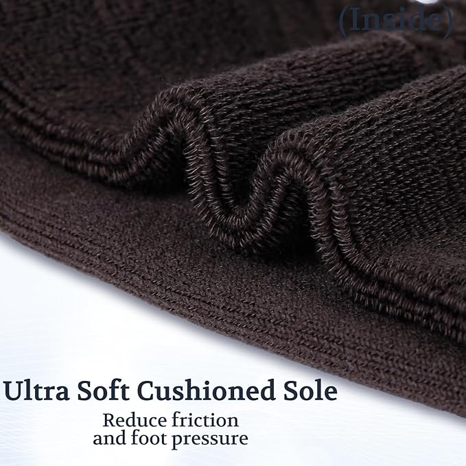 +MD Diabetic Socks for Men Women 6 Pairs,Non-Binding Top Extra Wide Ankle/Crew Socks, for Edema Circulator 9-11 10-13 13-15