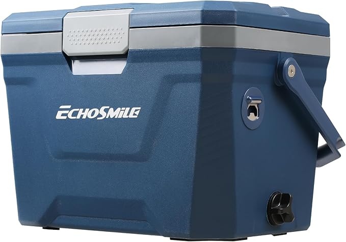 EchoSmile Portable Cooler 20L/21qt, Outdoor Insulated Ice Chest Box