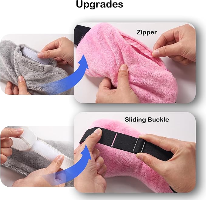 Umisleep Lavender Eye Mask, 0.45 lb Aromatherapy Weighted Eye Mask for Dry Eyes, Sleep Mask for Men Women, Hot Therapy Eye Cover for Compression Pain Relief, Eye Pillow for Puffy Eyes, Sinus Pain-Pink