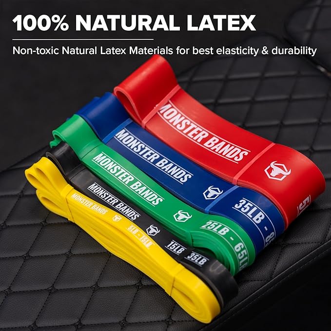 Pull Up Bands, Resistance Bands (Set of 5) – Pull Up Assistance Bands Set – Exercise Workout Bands for Working Out, Strength Training, Stretching & Physical Therapy