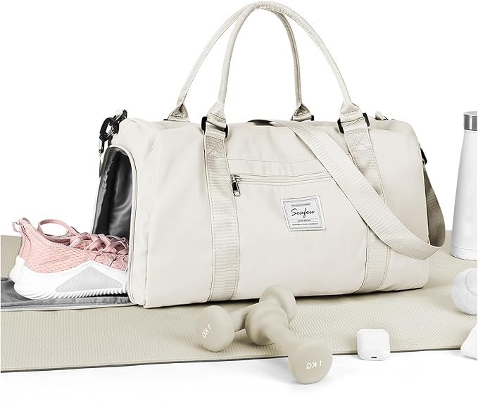 Gym Bag Womens,Travel Duffel Carry on Bag Sport Tote Bag Weekend Overnight Bag