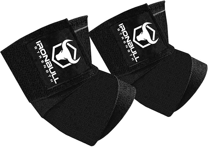 Elbow Wraps for Weightlifting (1 Pair) - 50" Elastic Elbow Braces for Weight Lifting - Elbow Support for Bench Press, Powerlifting, Fitness, & Gym Workout - Gym Elbow Straps Weightlifting - Elbow Compression Strap Brace