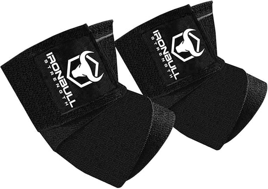 Elbow Wraps for Weightlifting (1 Pair) - 50" Elastic Elbow Braces for Weight Lifting - Elbow Support for Bench Press, Powerlifting, Fitness, & Gym Workout - Gym Elbow Straps Weightlifting - Elbow Compression Strap Brace