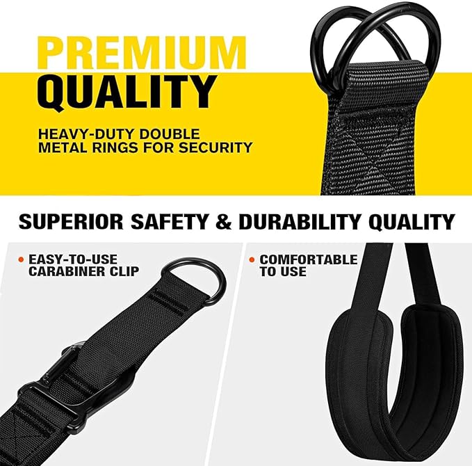 Adjustable Heavy Duty Pull Up Assistance Bands with Fabric Feet and Knee Rest - Pull Up Resistance Bands for Men, Women, and Seniors - Perfect for Dip and Resistance Strength Training Glamflex