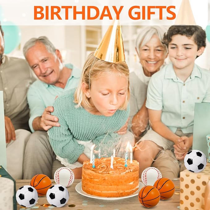 Urspasol 12-Pack Mini Basketball Stress Balls 2.5 Inch Soft Foam Basketballs for Kids Small Squeeze Sport Balls Party Decorations, Favors Goodie Toy & Anxiety Relief Hand Exercise, School Rewards