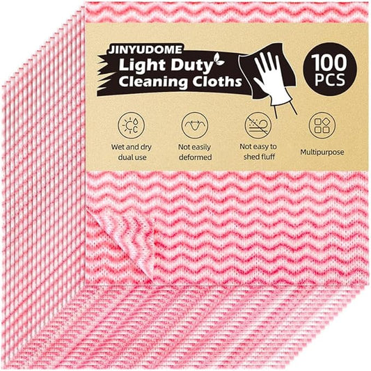 Reusable Kitchen Cleaning Cloths Dish Towels Dish Cloth 11.8X11.8 in,100 ct. Red