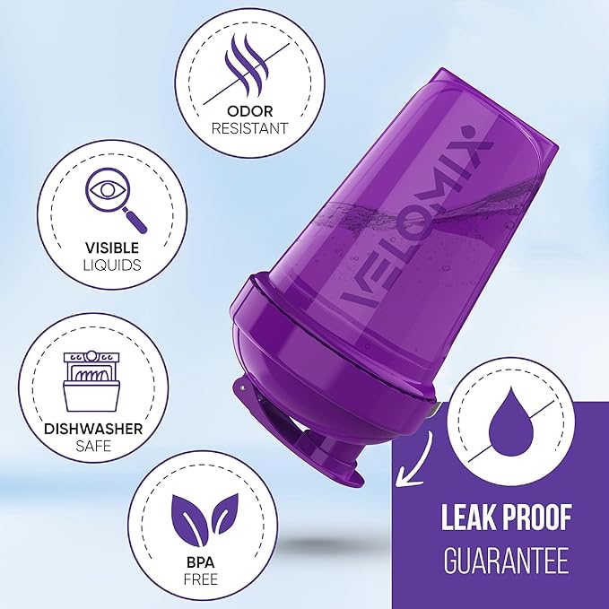 -4 PACK- 20 OZ Protein Shaker Bottles for Protein Mixes, Shaker Cups for Protein Shakes, Small Shaker Bottle Pack, Shaker Cup, Shakers for protein Shakes (Purple Bloom)