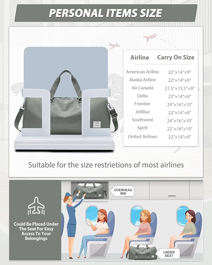 Gym Bag Womens,Travel Duffel Carry on Bag Sport Tote Bag Weekend Overnight Bag