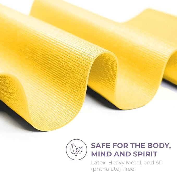 Sunshine Yoga Voyage Yoga Mat, 6 Pack, 72" x 24" Professional Studio and Gym Bulk Yoga Mats, 5mm Thick, Durable, Anti-Tear, Non Slip Fitness and Exercise Mats