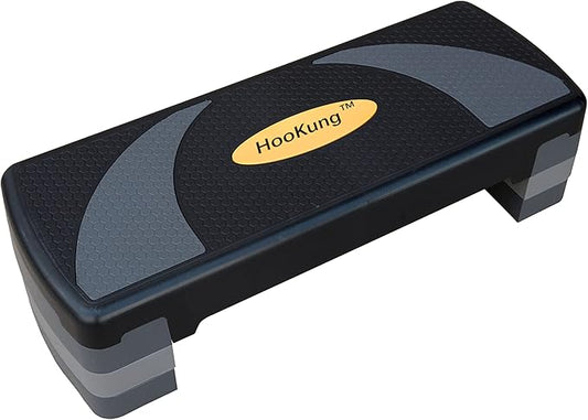 Adjustable Workout Aerobic Stepper in Fitness & Exercise Step Platform Trainer 3 settings adjustable height 4”-6”-8”
