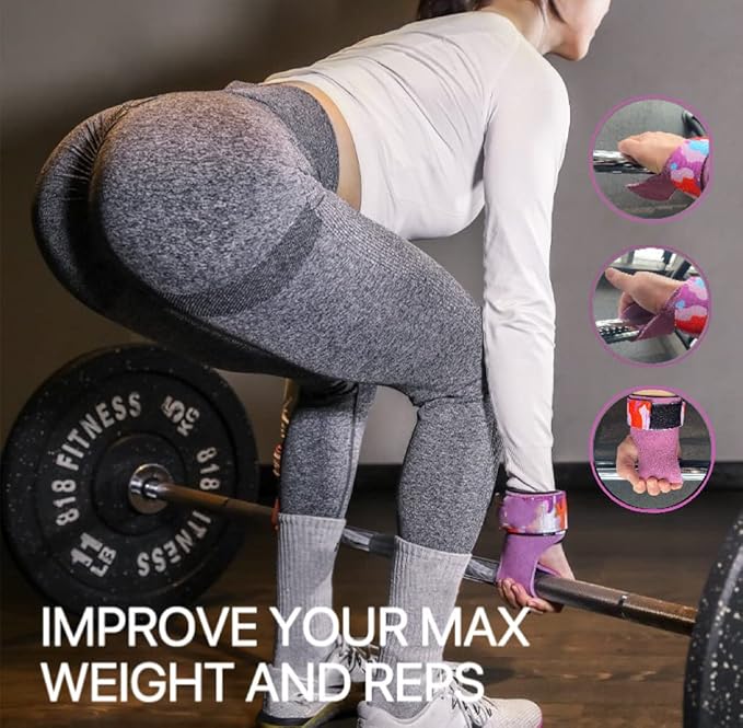 Adjustable Neoprene Padded Wrist straps for Weightlifting,Weight Lifting Straps Gym weight lifting wrist wraps,Gym Accessories for women for Men/Women(Pair)