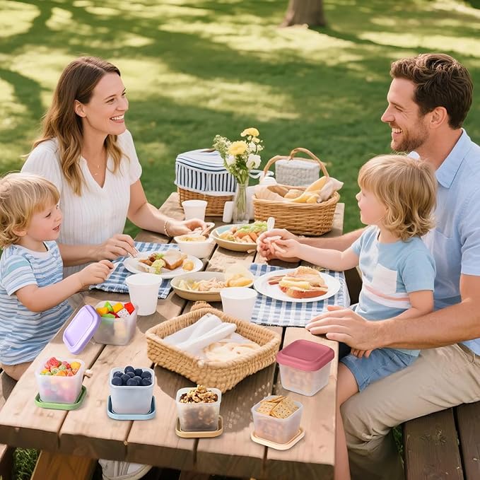 6 Pack 9 oz Silicone Snack Container for Kids, Reusable Silicone Food Storage Containers with Lid, Meal Prep Storage for Fruit, Kids Lunch Box for Travel, Home