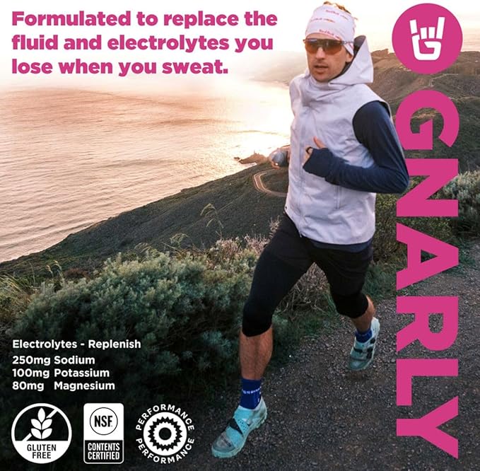 Gnarly Nutrition Hydrate Electrolyte Powder – Raspberry Exercise Hydration Drink Mix – NSF Contents Certified – Electrolyte Solution, Performance & Recovery – Raspberry, 14.10 oz
