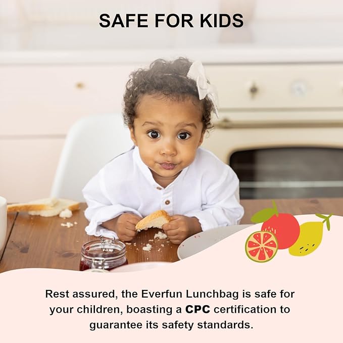 Everfun Womens Lunch Box Two Compartments Insulated Lunch Tote Bag Large Leakproof Soft Cooler for Work Picnic Travel, Pink