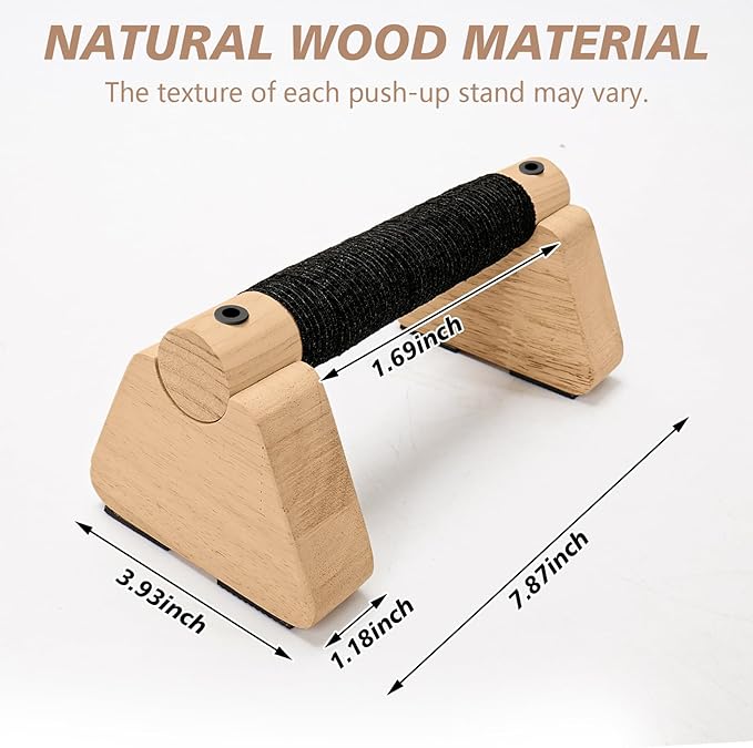 Parallettes Bars - Wooden Calisthenics Equipment for Handstand Training, Push Up Bars & Calisthenics Bar - Handstand Blocks and Pushup Handles for Men