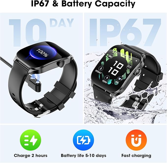 Curve Smart Watch for Men Women, 1.91" Smartwatches with 120+ Sport Modes, Fitness Tracker with Bluetooth Call, Heart Rate, Waterproof Activity Tracker Smartwatch for iOS Android Phones