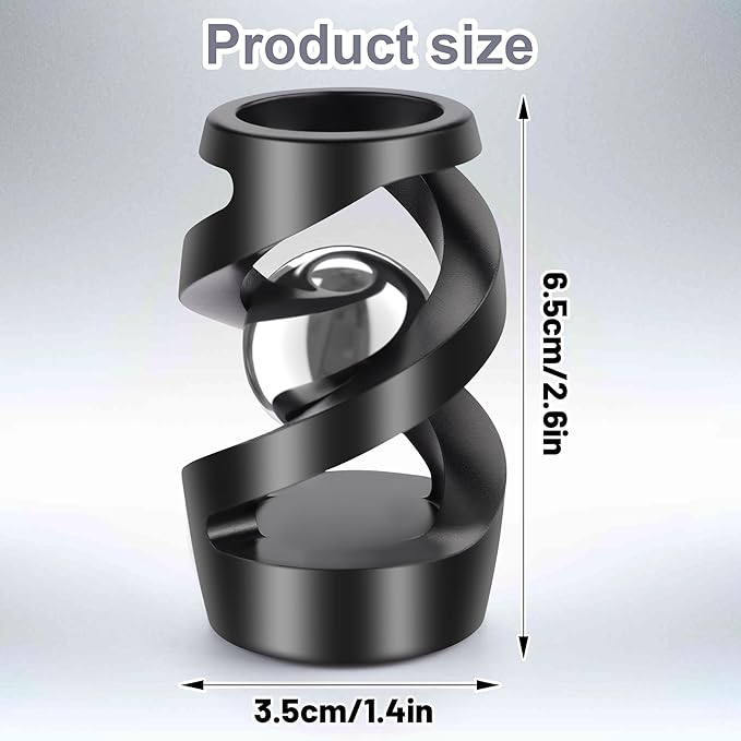 Upgraded Fidget Toys Adult, Kinetic Spinning Desk Toys, Kinetic Optical Illusion Toys, Kinetic Desktop Fidget Spinner Toys, Cool Gadget Relieve Stress Anxiety Fidget Toys for Office for Adult(Black)