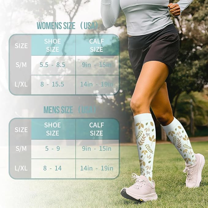 Copper Compression Socks for Women and Men(6 Pairs)-Best Support for Running, Athletic, Nursing, Travel