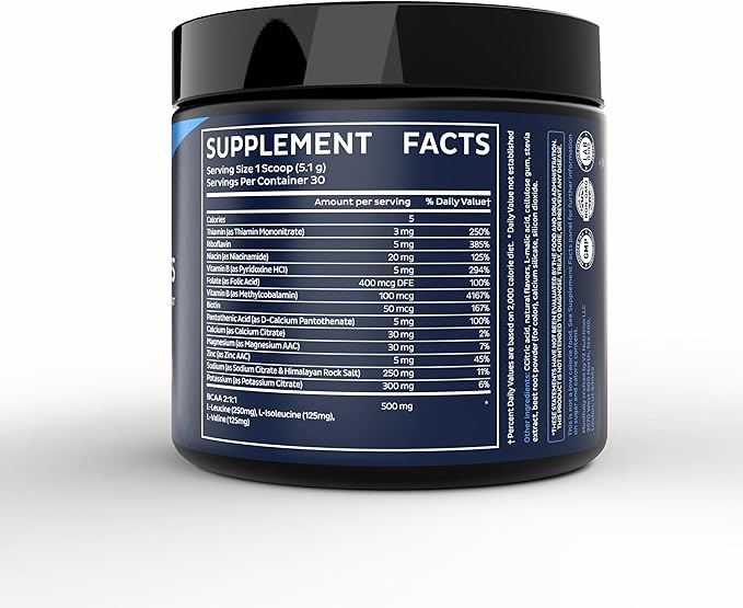 Zeal Electrolyte Powder Recovery Drink (30 Servings | Strawberry Vanilla) w 0 Sugar +BCAAs +B-Vitamins Electrolyte Supplement w Potassium Zinc & Magnesium for Hydration - Keto Electrolytes