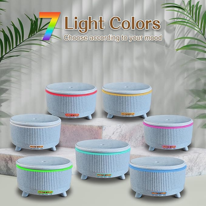 Essential Oil Diffusers for Home 500ml,Aromatherapy Diffusers for Essential Oils Large Room with 7 Colors Lights & 3 Mist Mode Waterless Auto Off,Cool Mist Humidifiers for Decor,Bule
