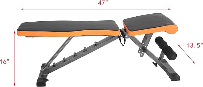 FixtureDisplays® 450 LBS Capacity Weight Bench, Adjustable Training Bench for Full Body Workout for Home Gym Dumbbell Exercise 15201-2D