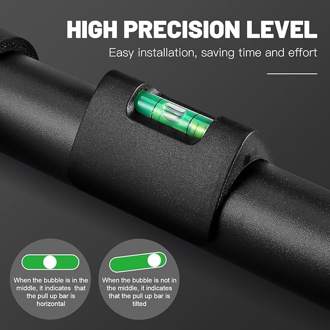 Doorway Pull Up Bar, Strength Training Chin up Bar without Screws, Adjustable 25.55-39.37in Width, Portable Gym Equipment for Doorway - Max Load 440lbs for Home Gym Upper Body Workout