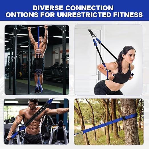 Pull Up Assistance Bands - Adjustable Heavy Duty Pull Up Assist Workout Bands for Men, Women, and Seniors - Resistance Bands for Pull Ups - Pull Up Bar Accessories (Blue)
