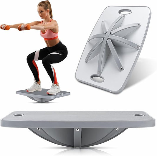 Advanced Wood Balance Board, 360 Degree Rotation and Tilt - Non-Slip 500 lbs Wobble Board for Standing Desk, Physical Therapy and Yoga Practice, Core