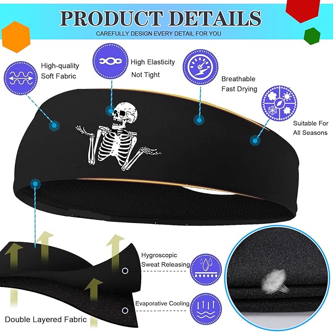 3 PCS Sport Headbands for Men Women Workout Cooling Sweat Bands Headbands Men Sweatbands Running