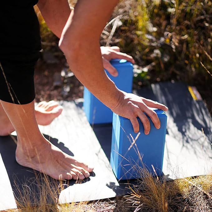 Hugger Mugger 4 in. Foam Yoga Block - Strong and Stable, Beveled Edges for Comfort, Most Favored Block Size, Helps with Alignment and Support in Many Poses