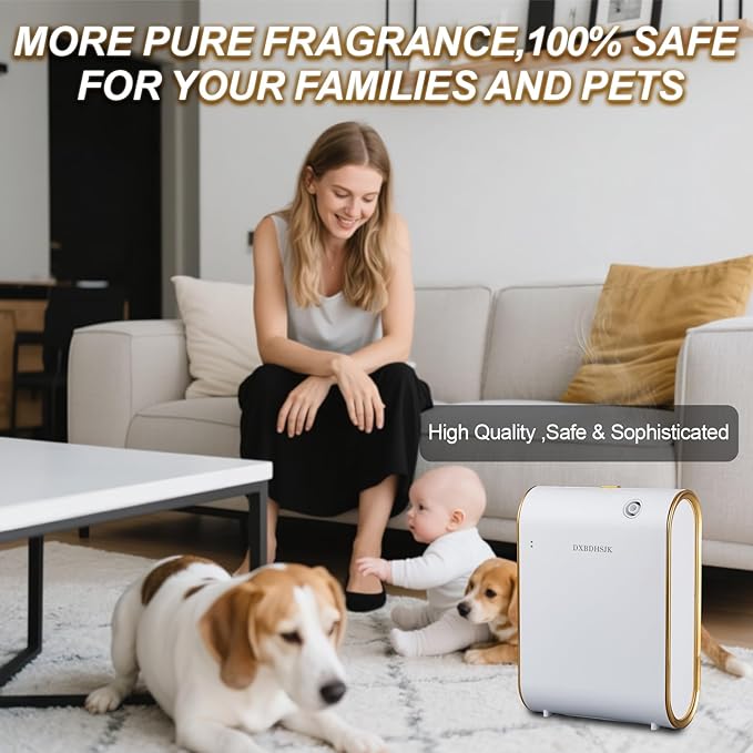 Home Bluetooth Smart Waterless Aromatherapy Machine, Essential Oil Diffuser, with Fragrance Coverage of up to 2000 Square feet, Suitable for Home, Hotel, Restaurant, Office, and spa Center.(White)