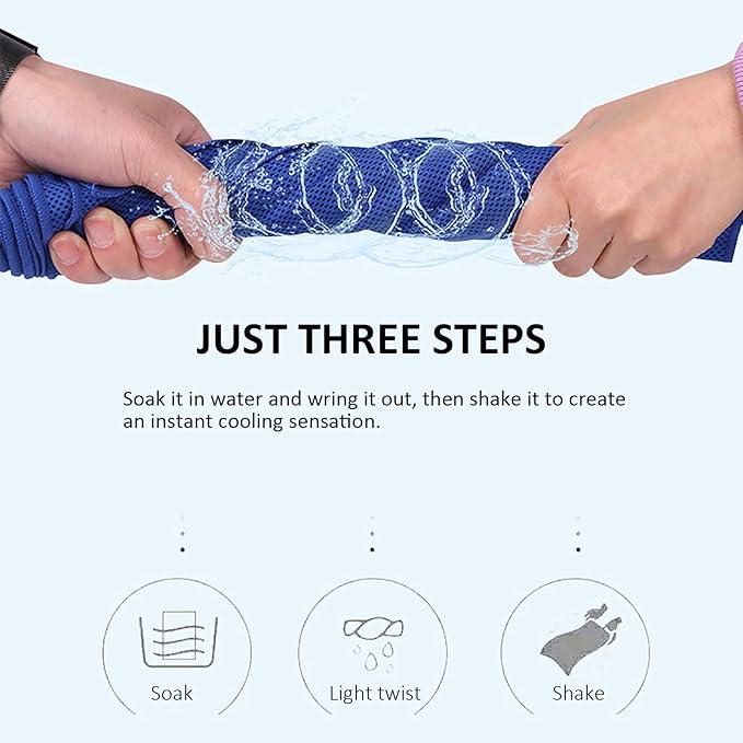 Peicees 20 Pack Microfiber Neck Cooling Towels Sports Sweat Towels Sweat Headband for Travel Beach Swimming Camping Climbing Gym Yoga Workout Backpacking, Dark Blue