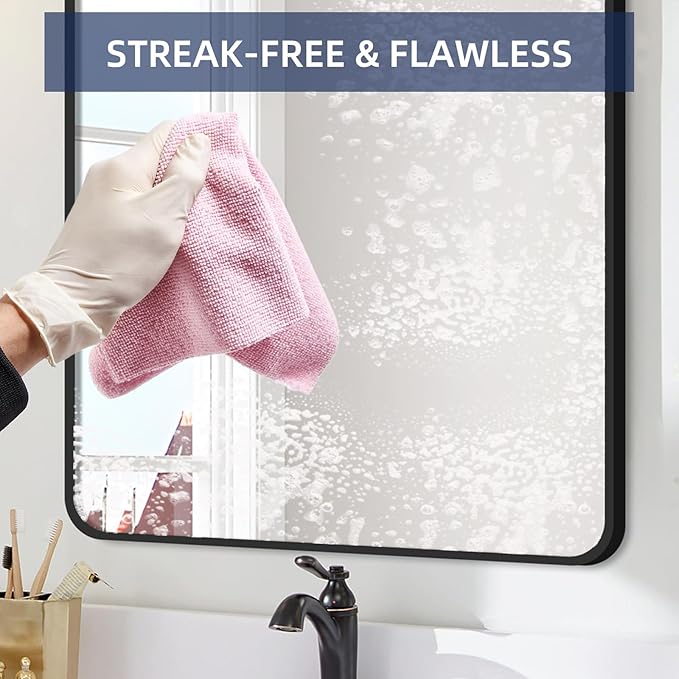 Microfiber Cleaning Cloth Roll - 70 Pack, Tear Away Microfiber Towels, 12" x 12", Reusable, Washable, Streak Free, Ultra Absorbent Dish Rags for Car, Home, Garage or Shop (Grey and Pink)