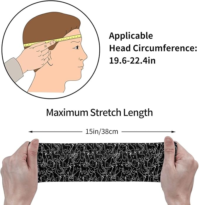 Sports Headband Moisture Wicking Sweatband for Men Women Running Cycling Yoga Fitness Workout