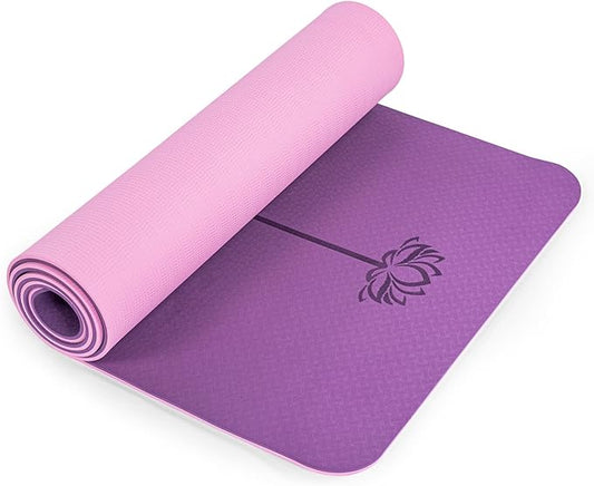 UMINEUX Yoga Mat Extra Thick 1/3'' & 2/5" Non Slip Yoga Mats for Women Eco Friendly TPE Fitness Exercise Mat with Carrying Sling & Storage Bag
