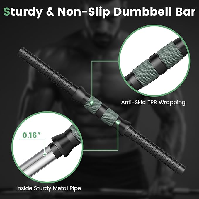 GYMAX Adjustable Dumbbell Set, 4 in 1 Free Weight Set with Connector, 92/47 LBS Used As Dumbbells, Barbells, Kettlebells, Push up Stands, Weight Lifting Training Equipment for Home Gym Workout Exercise