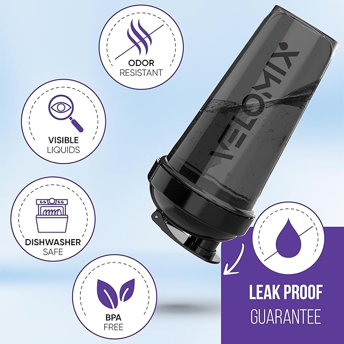 -4 Pack- 28 oz Protein Shaker Bottles for Protein Mixes - 4x Wire Whisk | Leak Proof Shaker Cups for Protein Shakes | Protein Shaker Bottle Pack (Silver Mix)